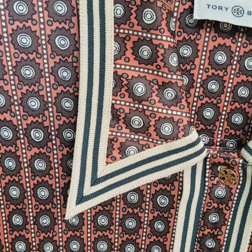 TORY BURCH Silk Blend Pleated Skirt  Sun Prints All Over Dress Size Small - Picture 12 of 16